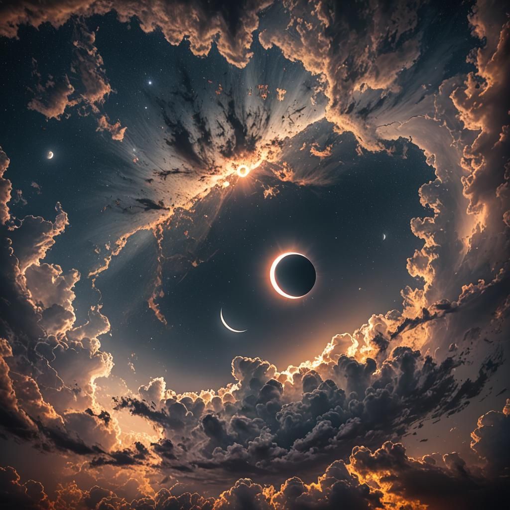 Hyperrealistic Eclipse Creates Dawn Sky With Stars