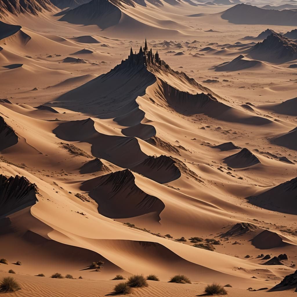 Dune Landscape in Detailed Matte Painting Style