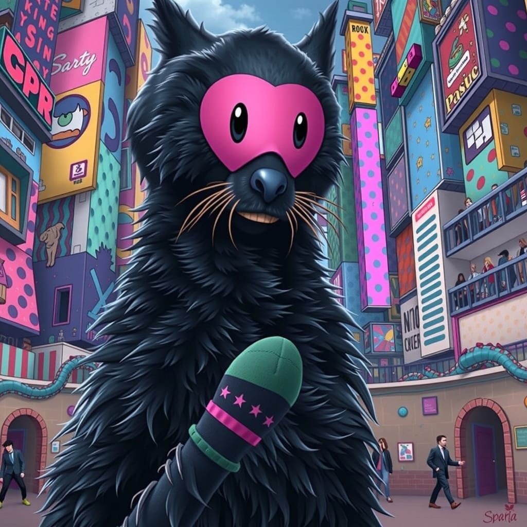 Fantastical Sock World in a Whimsical Style