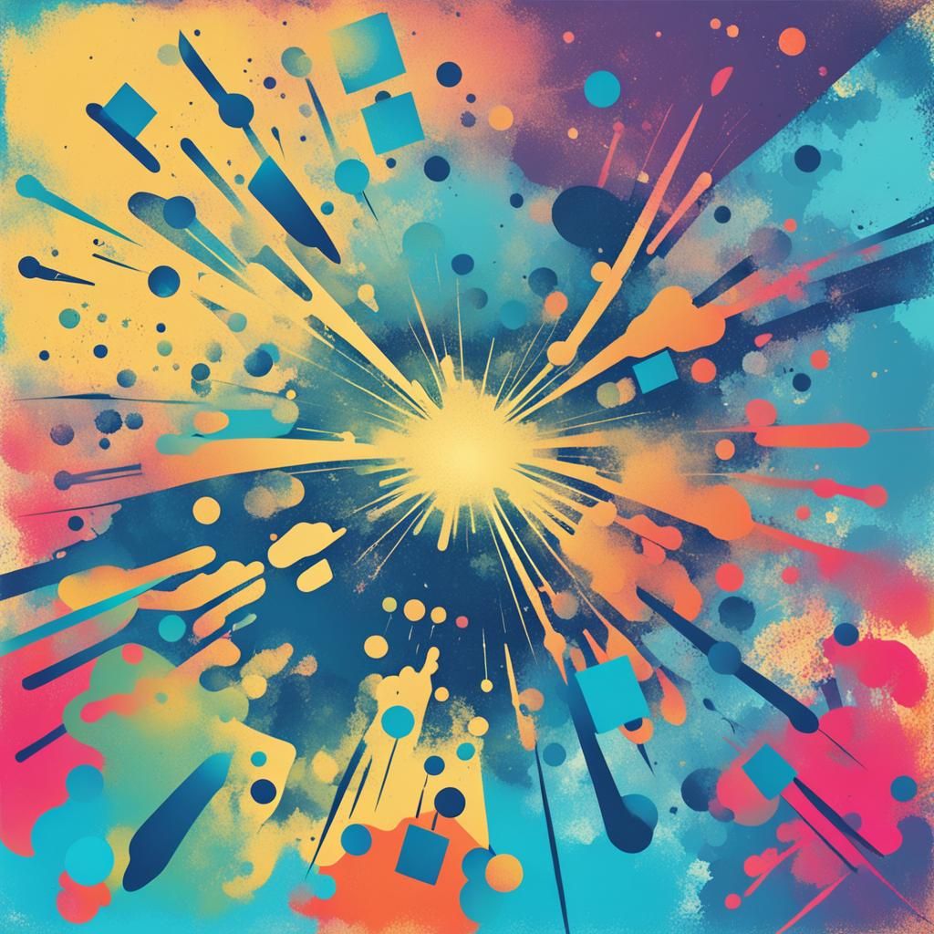 Abstract Grunge Explosion Artwork
