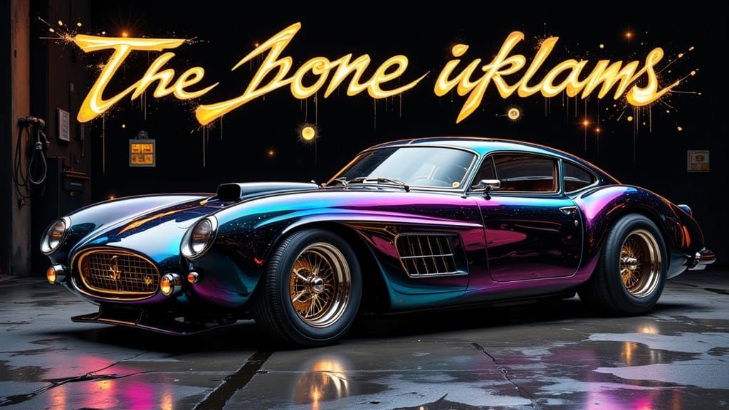 Ethereal Art Nouveau Ferrari in Hyper-Realistic Art