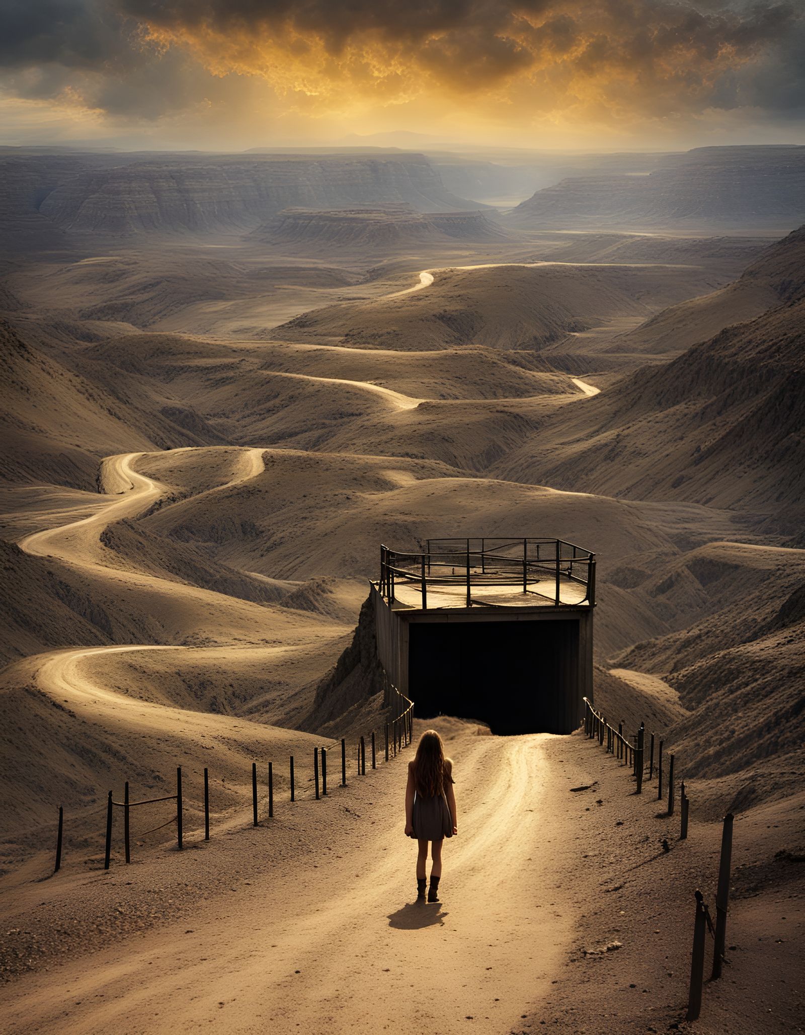 Desolate Roman Landscape in Digital Art Style