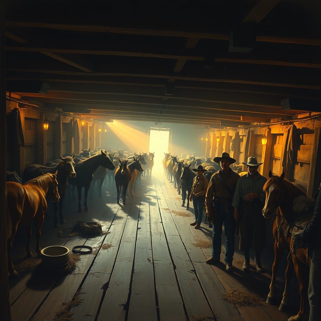 Moody Rancher's Shipyard at Dusk