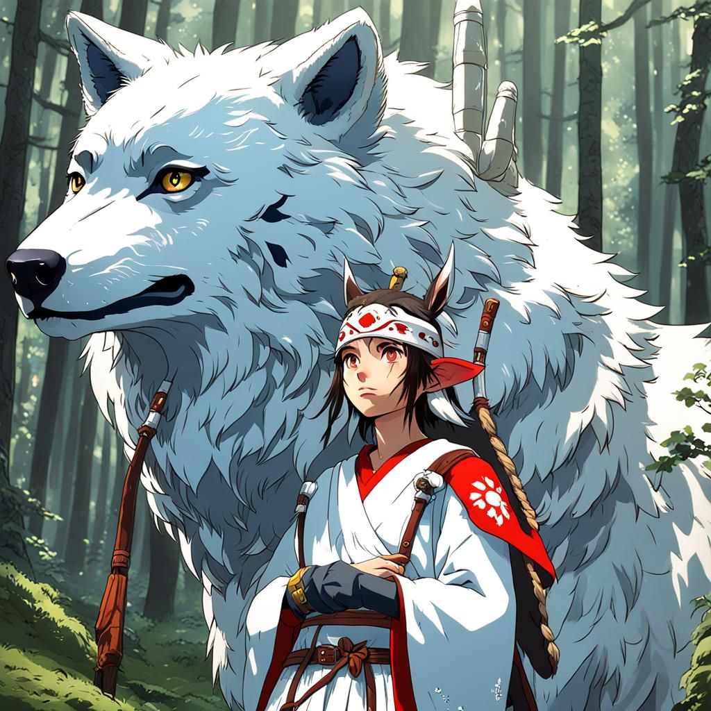 Princess Mononoke in Detailed 3D Anime Art