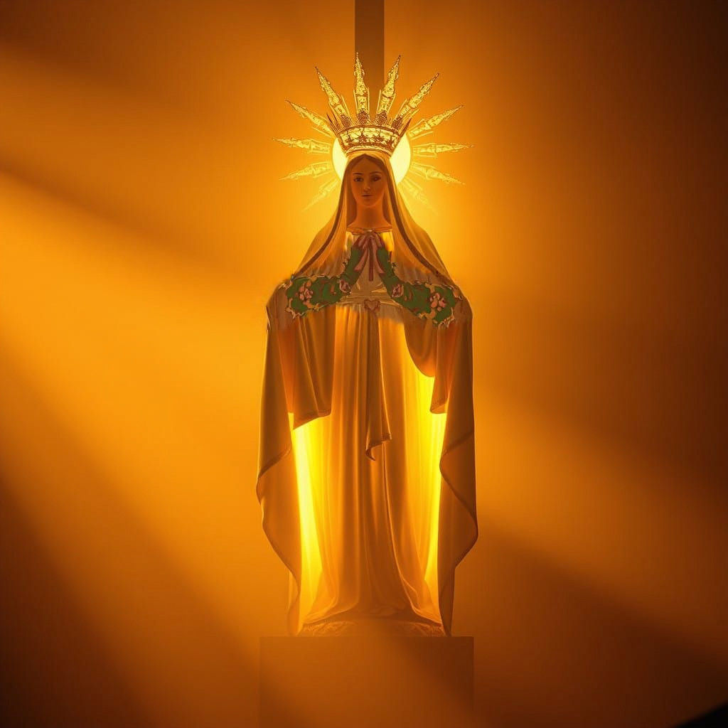 Majestic Apparition of Nossa Senhora in Golden Light