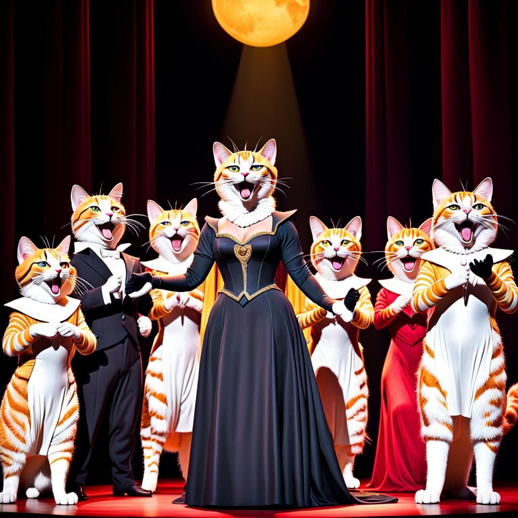 Opera Singers as Cats: Hyperrealistic Stage Performance