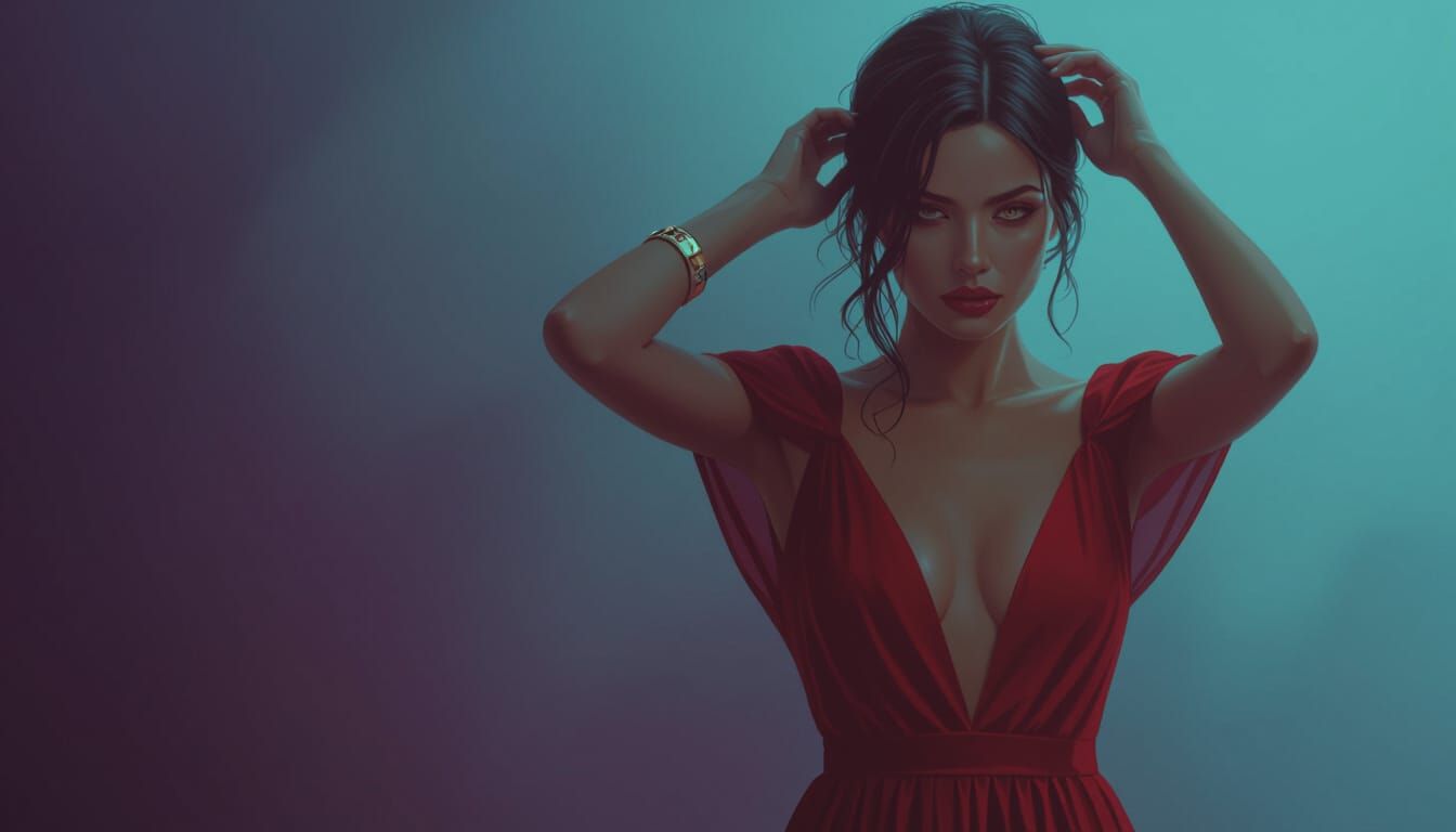 Mystical Woman in Dreamlike Digital Art