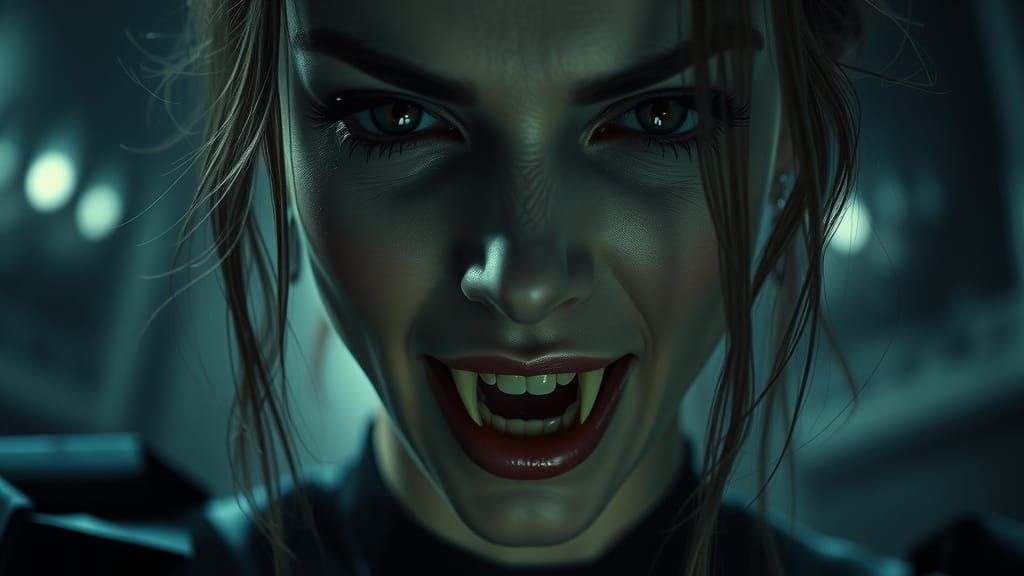 Ethereal Vampire Goddess in Gothic Splendor