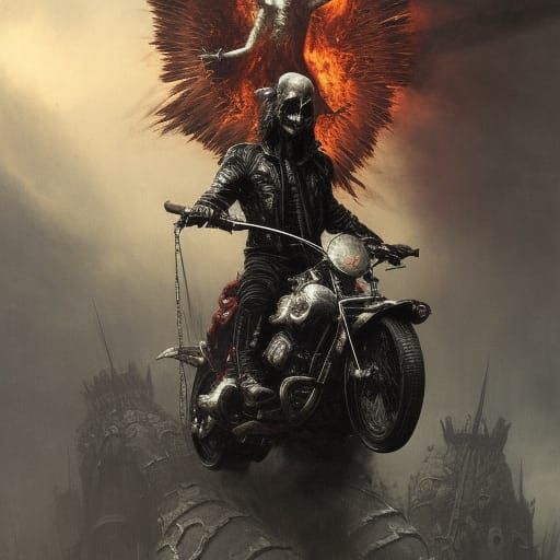 Heavy Metal Album Cover Art: Motorcycle of Fire