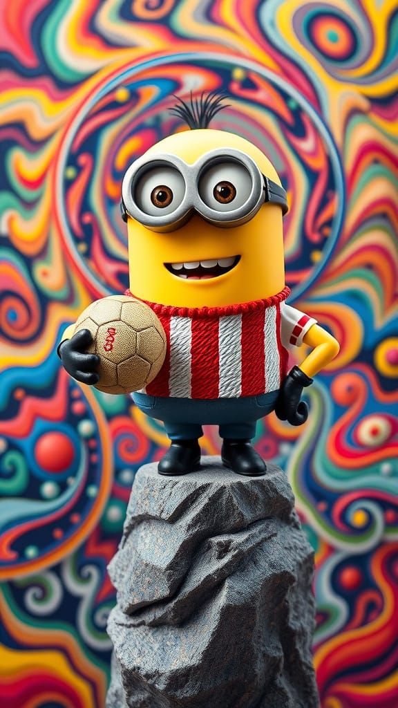 Minion Football Figure in Vibrant Colors