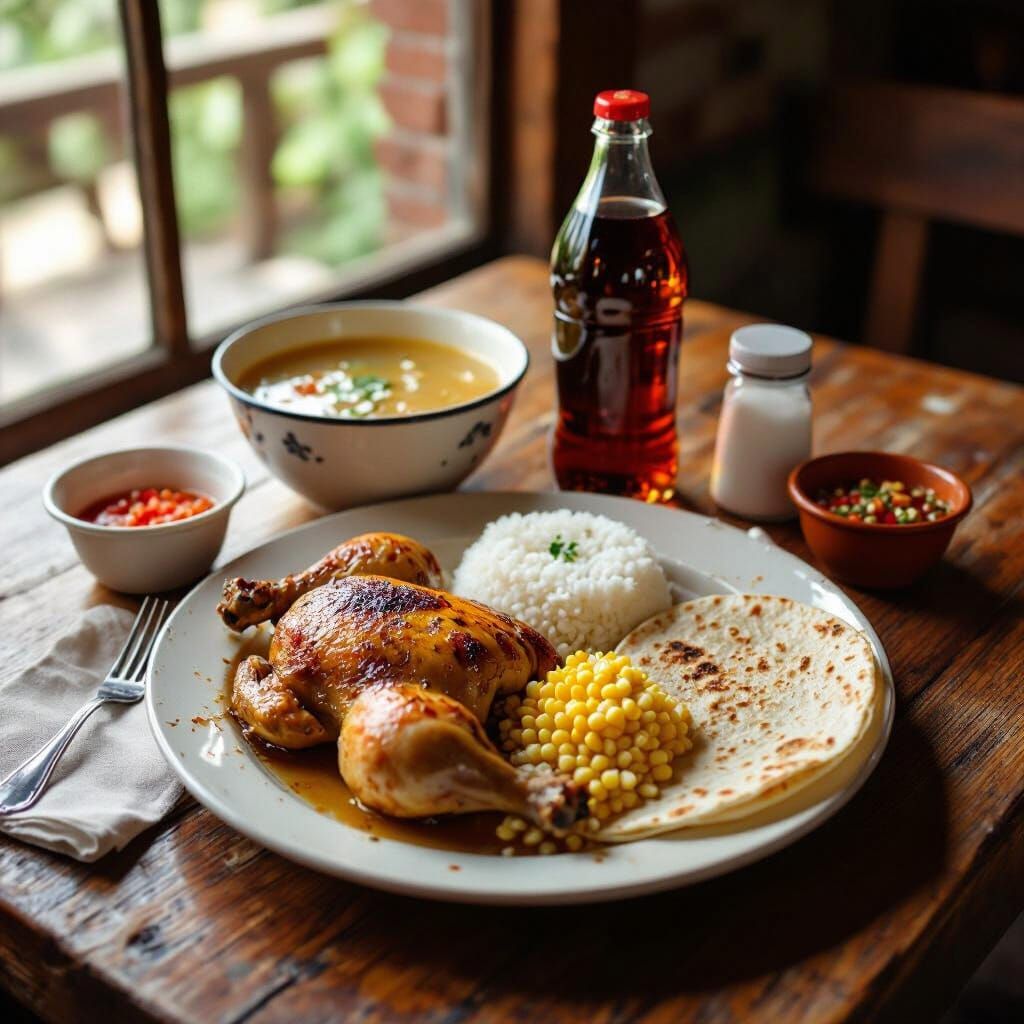 Central American Meal Still Life in Photojournalistic Style