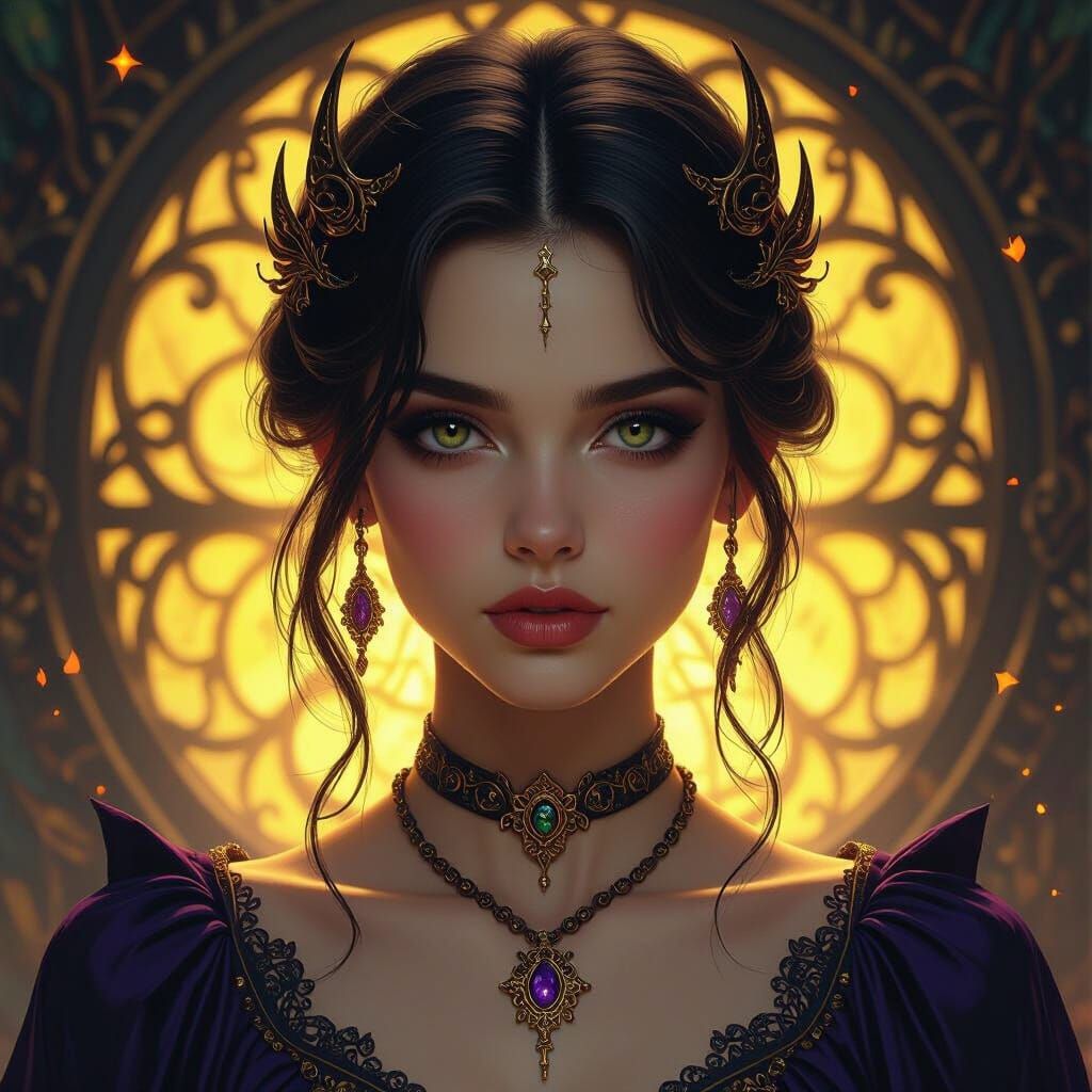 Dark Fantasy Concept Art of The Girl of Hades