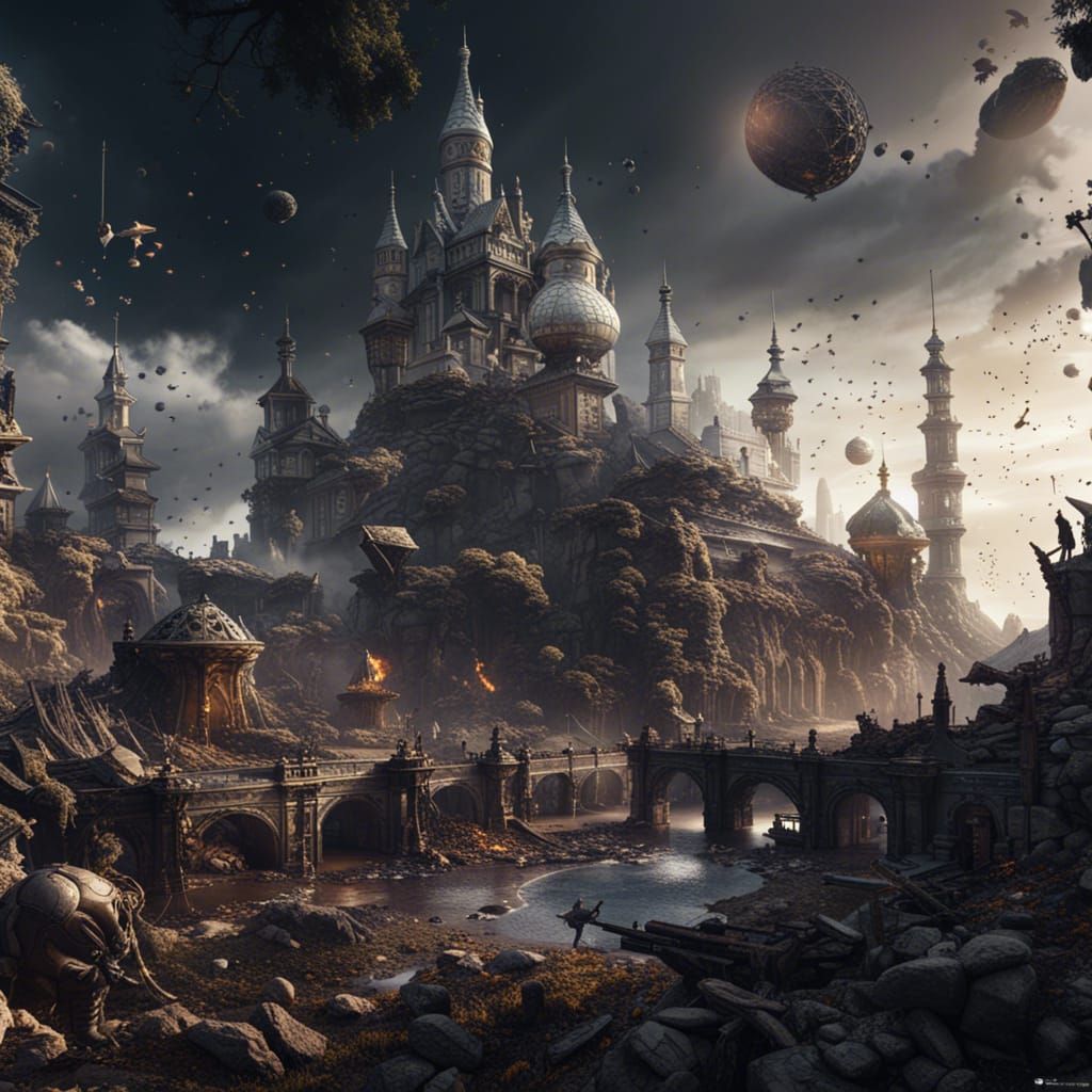 War, Peace, Humanity: Detailed Matte Painting