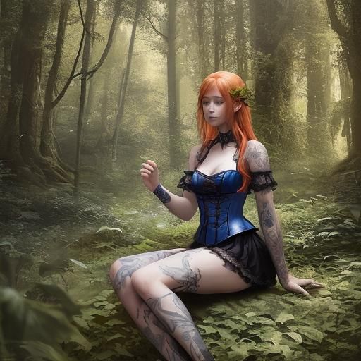 Ginger Fairy in Forest, Sinister Style