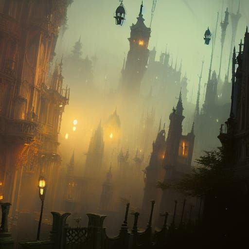 Dark Fantasy Birdcage Concept Art in 8K