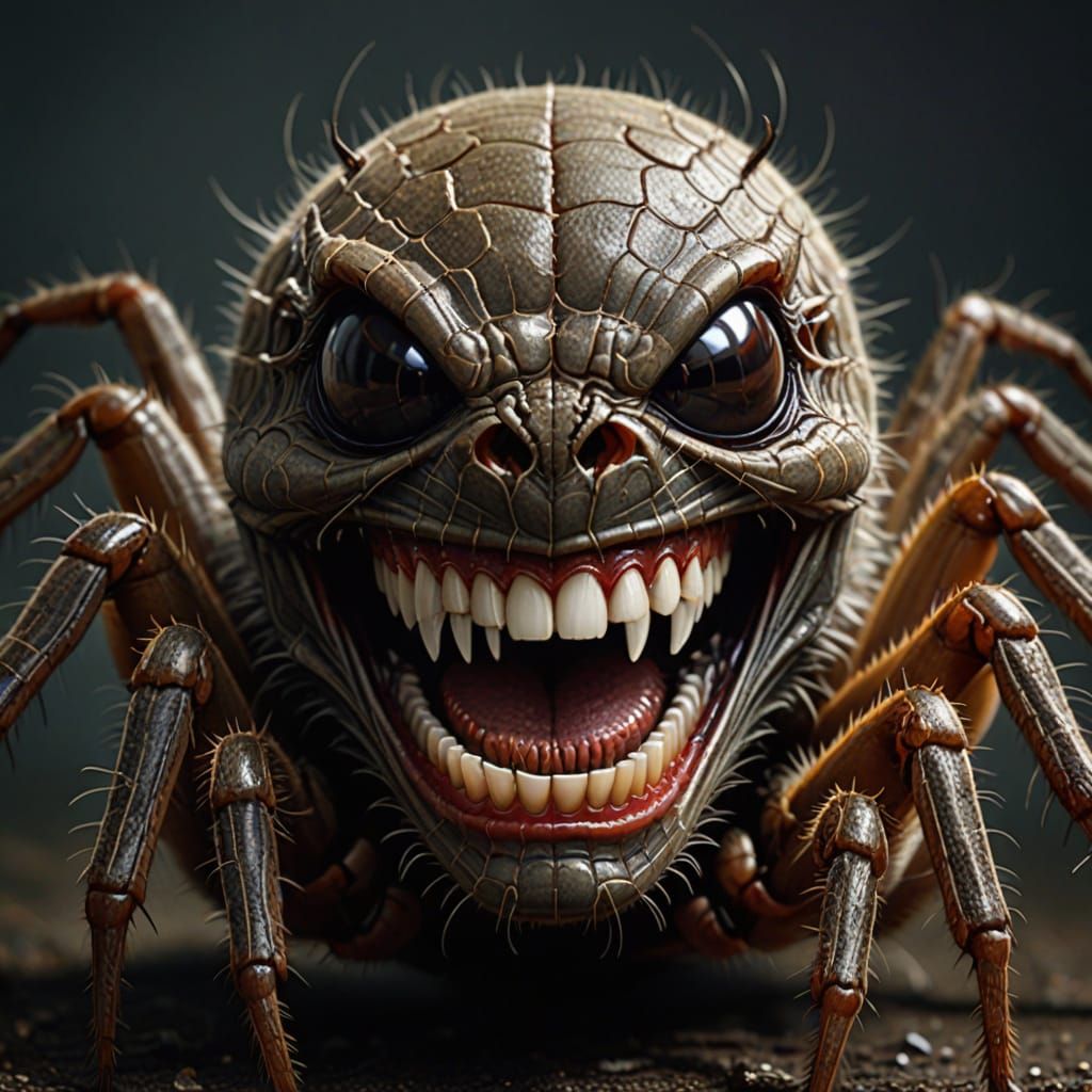 Macabre Arachnid Horror in Dark Fantasy Style