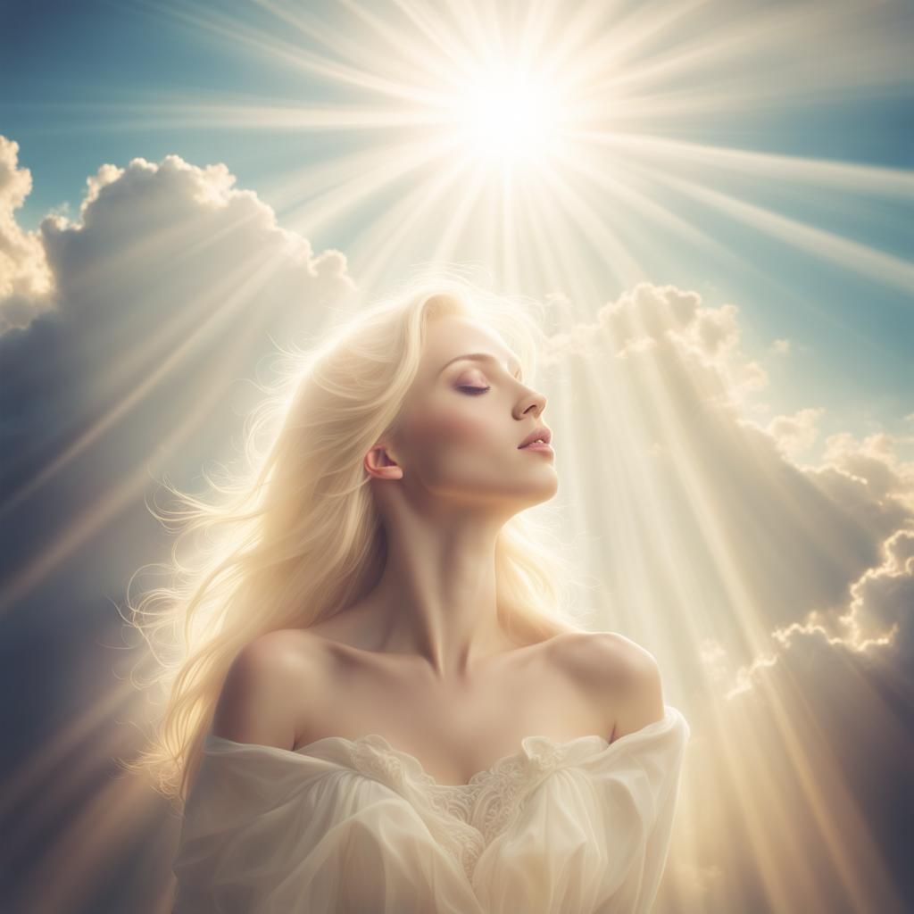 Heavenly Sunshine Beams in Soft Focus