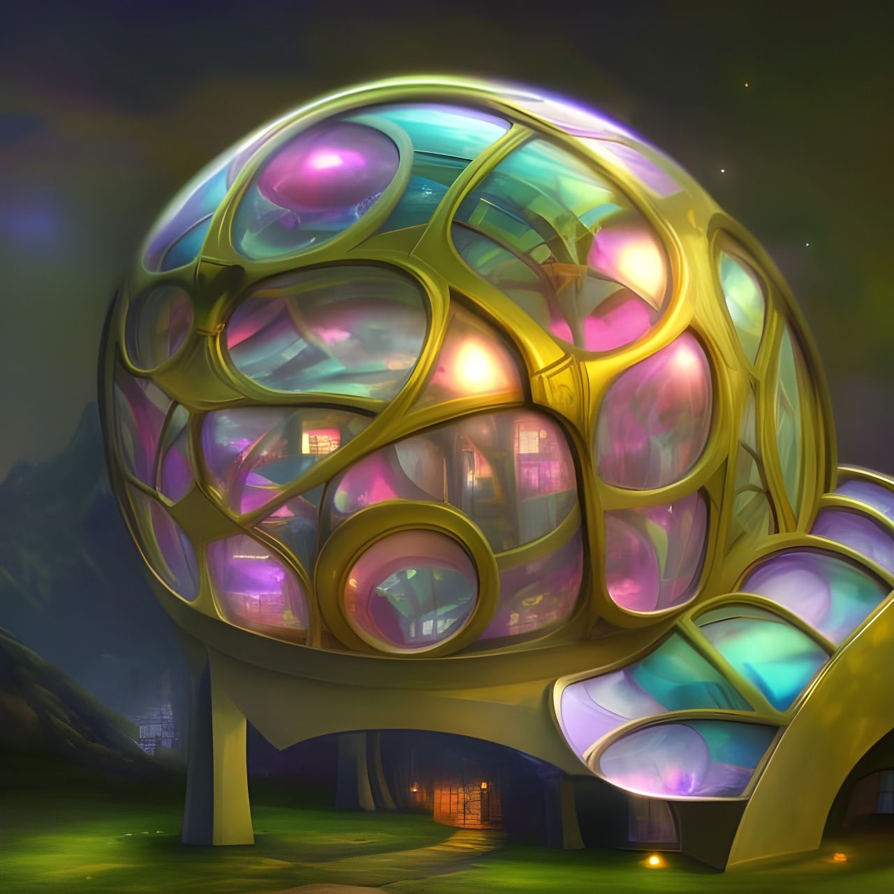 Glass Villa: Art Nouveau Architecture in Sci-Fi Style