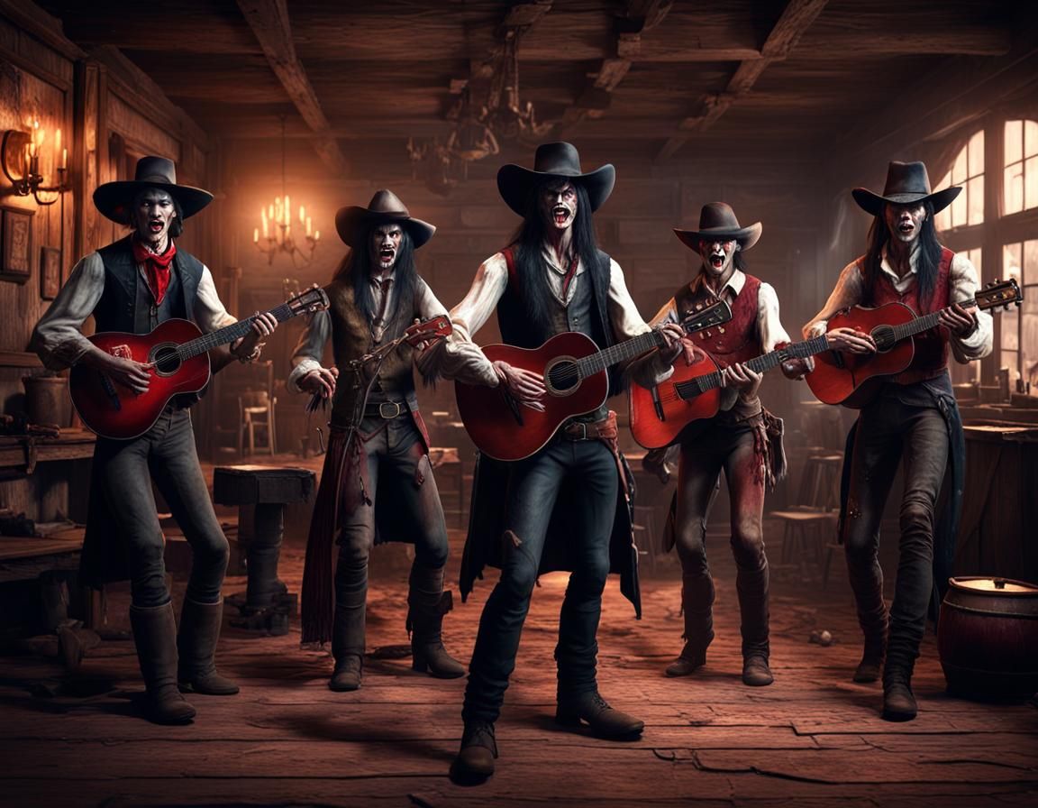 Vampire Country Band in Dusty Western Saloon