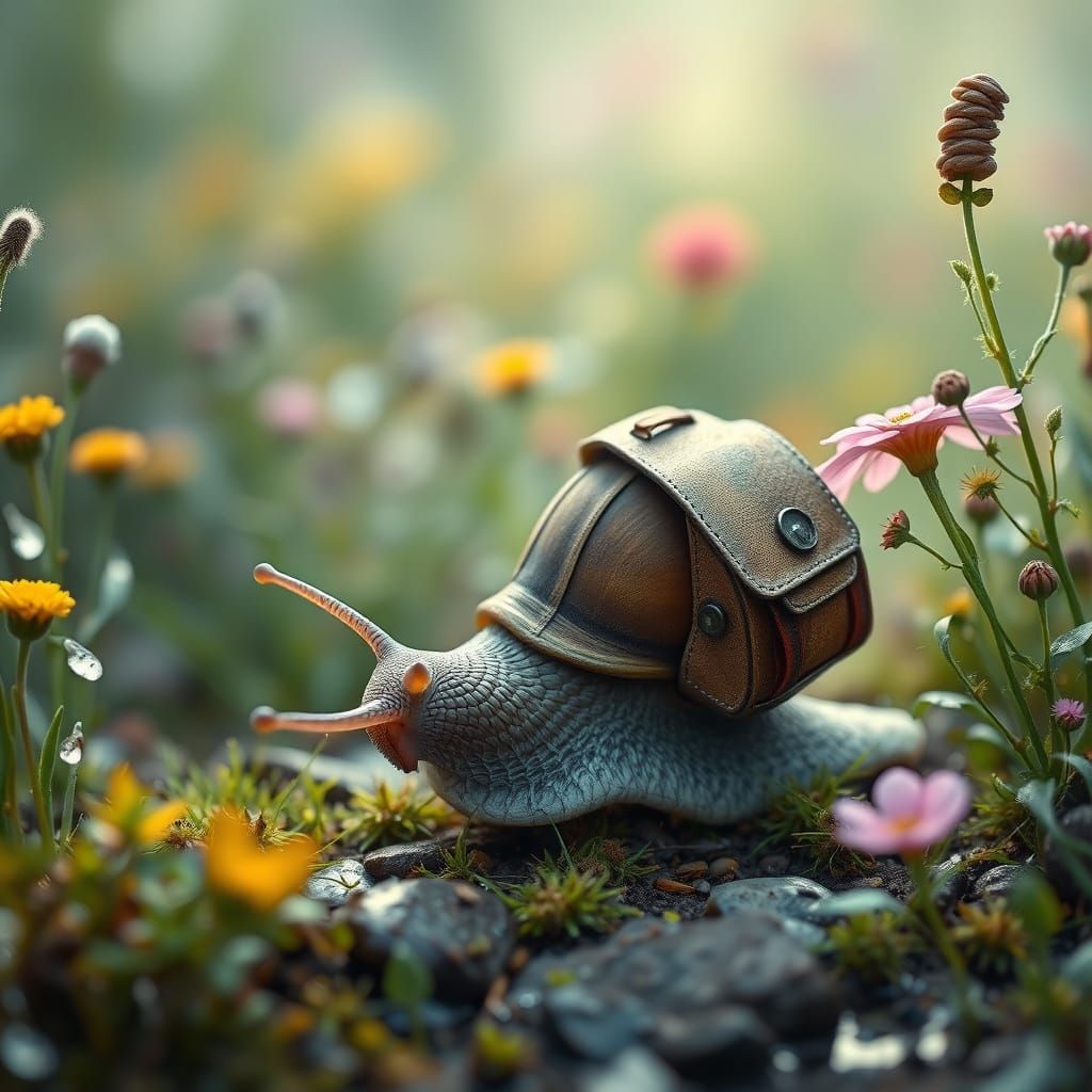 Snail's Garden Adventure in Storybook Style