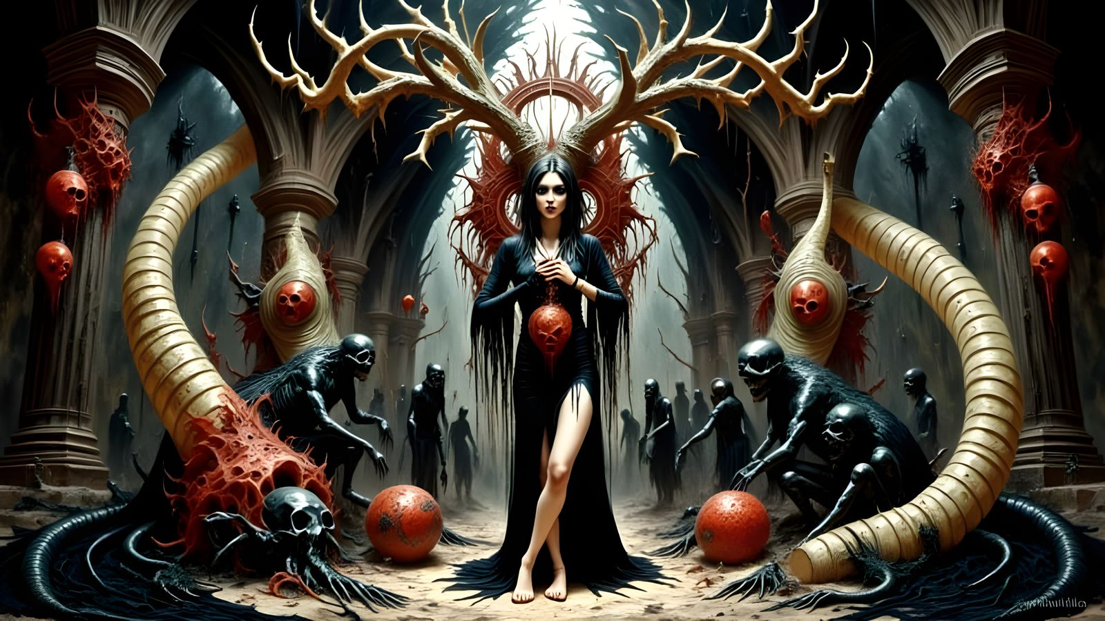 Gothic Eldritch Cathedral in Dark Surrealism