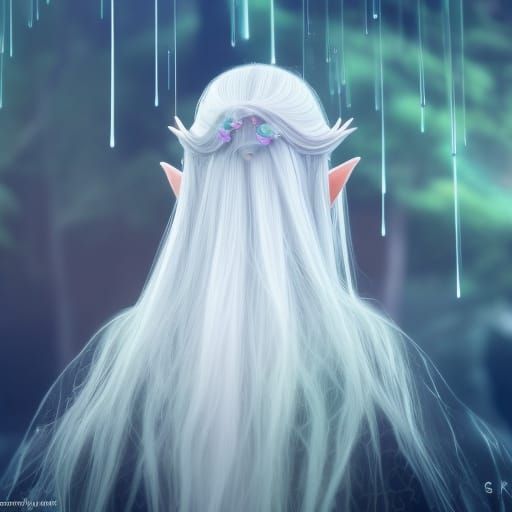 Ethereal Elf Girl Portrait in Fantasy Style
