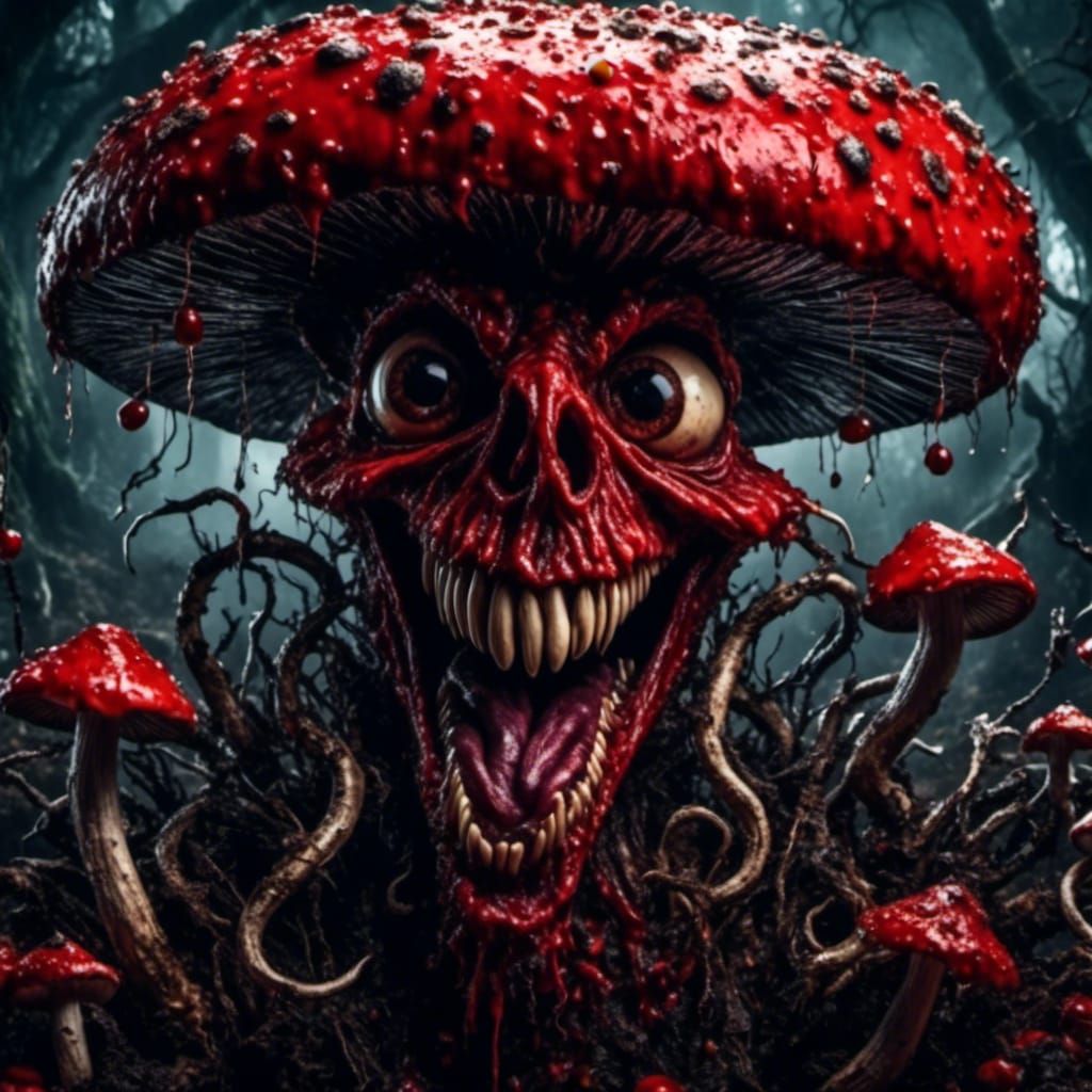 Over-Excited Mushroom with Sharp Teeth