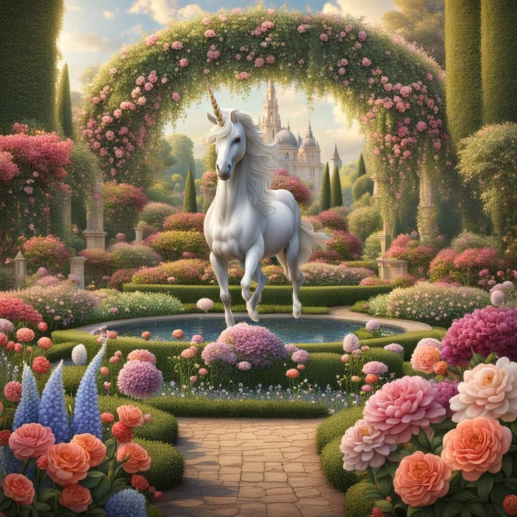 Renaissance Garden with Unicorn