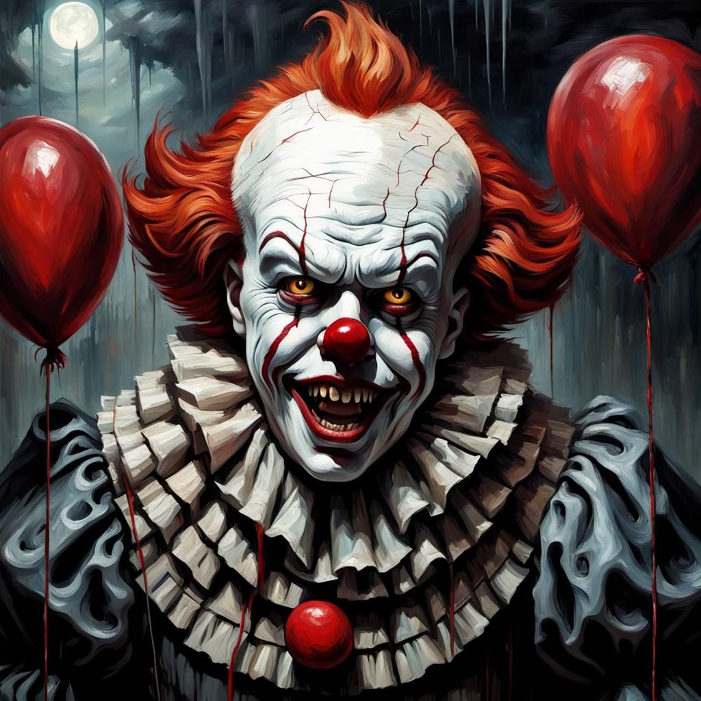 Grotesque Decaying Face in Gothic Impressionist Style