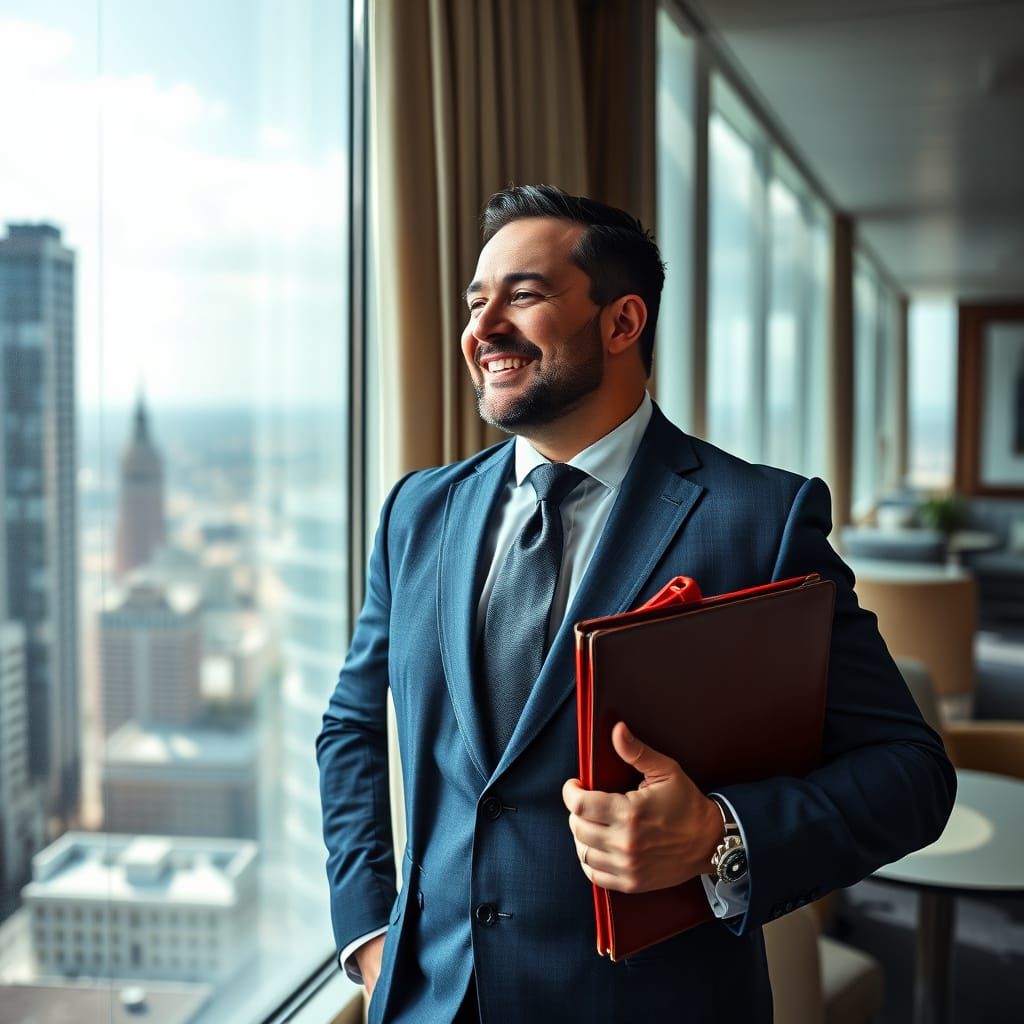 Confident Remax Avanti Financial Advisor in Hyperrealist Sty...