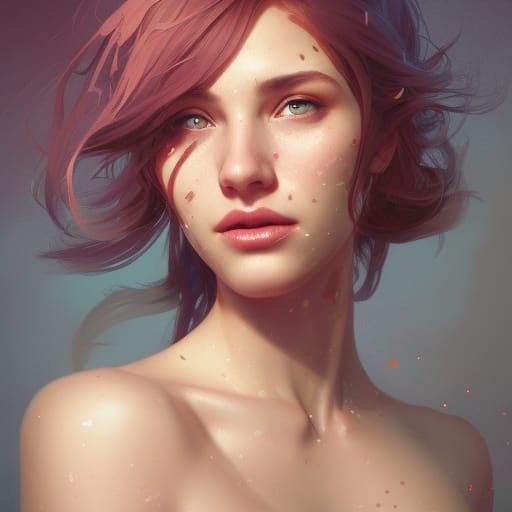 Detailed Portrait of a Woman in Hyperdetailed Style