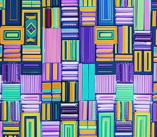 Colorful Boxes with Patterns: Abstract Painting