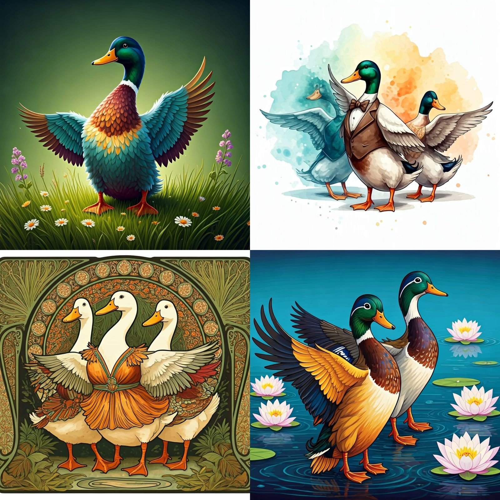 Dancing Ducks: An AI Interpretation