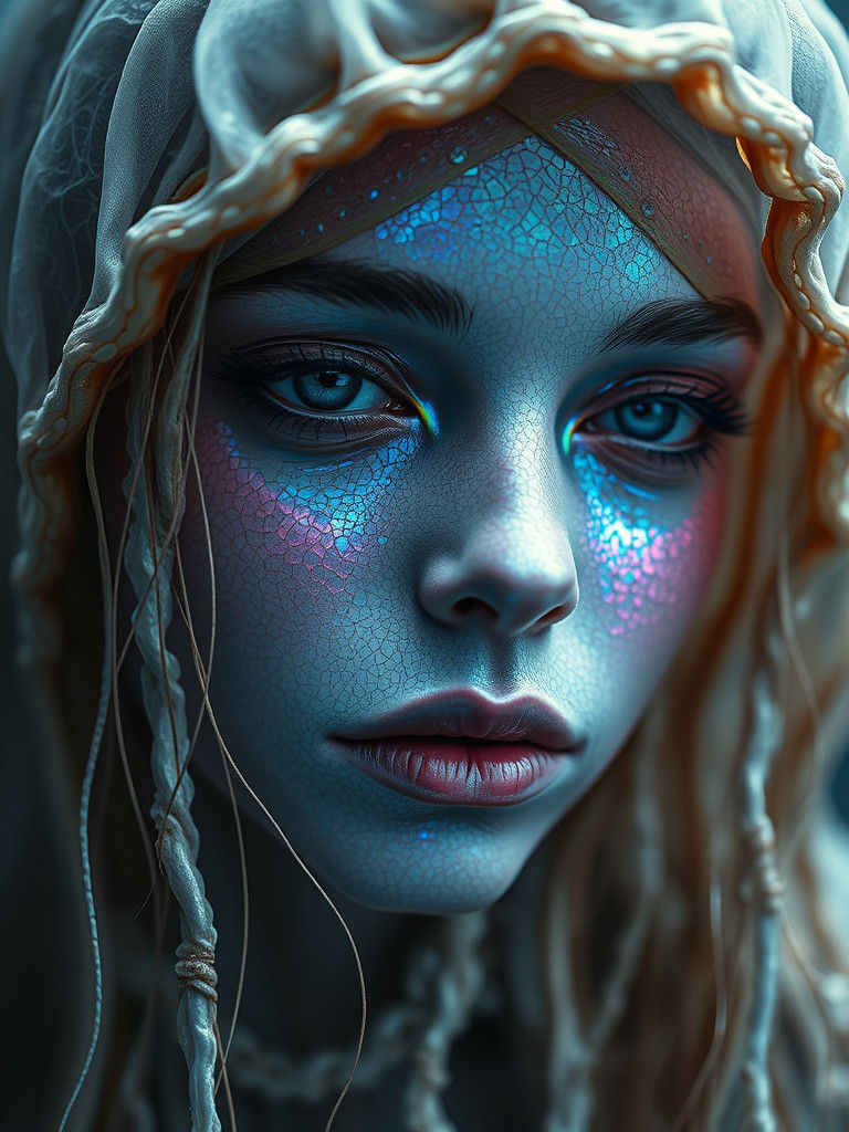 Jellyfish Woman: An Iridescent Dreamlike Vision