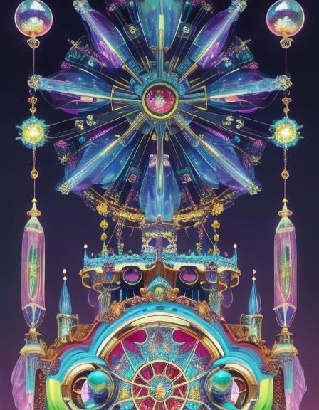 Ringing Bell in Jewel Tones with Atomic Age Style