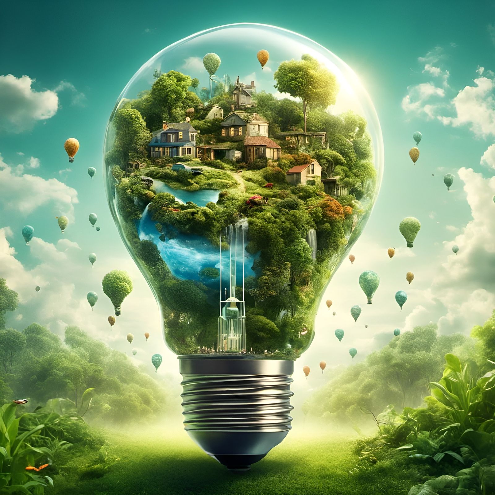 Eco-Friendly Paradise: High-Resolution Concept Art