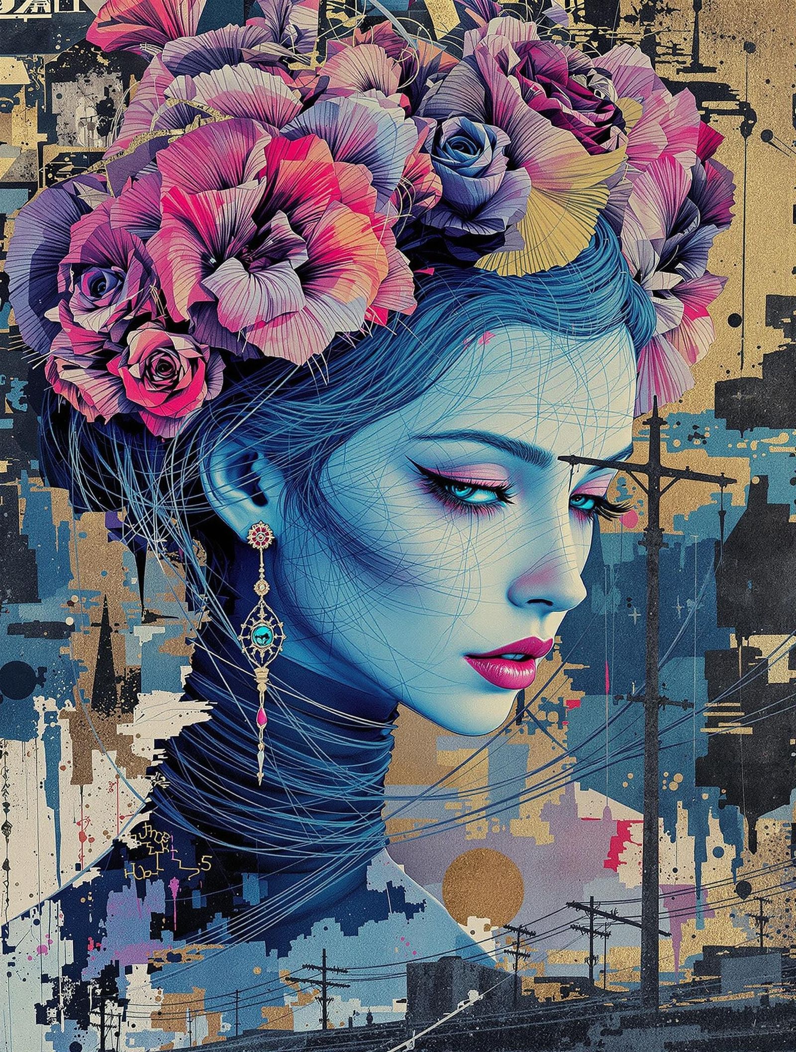 Mysterious Beauty in Fragmented Cityscape