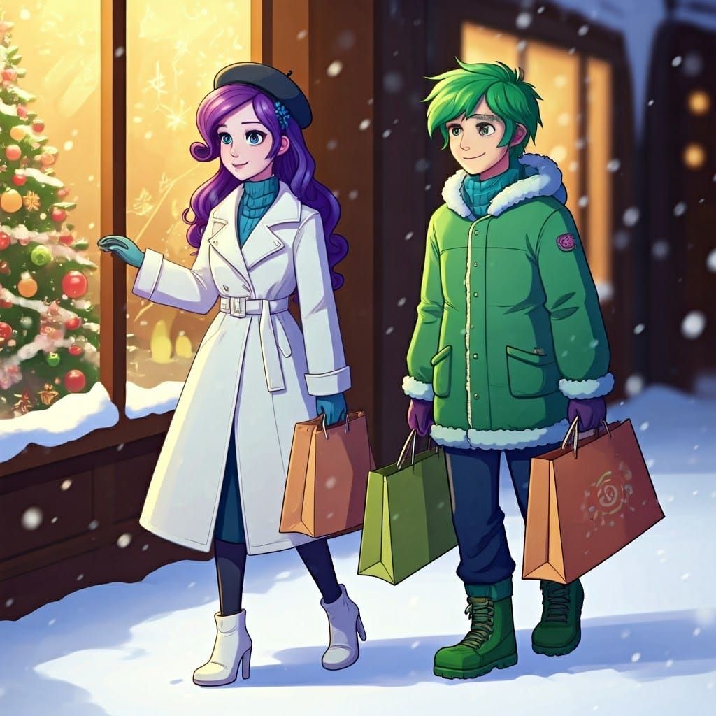 Rarity's Winter Holiday Shopping Spree
