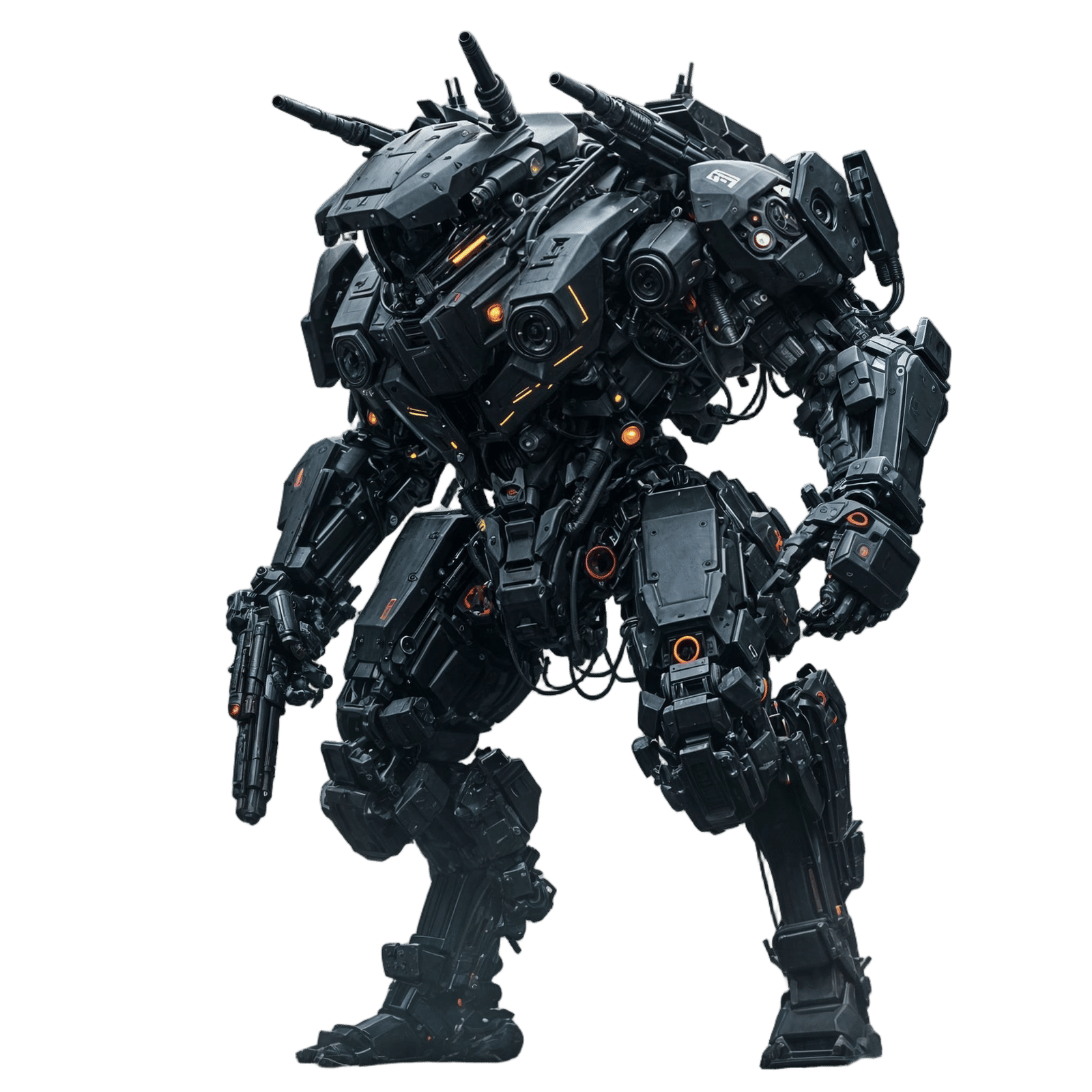 Photorealistic Tactical Exoskeleton with Gatling Guns