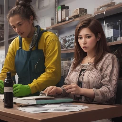 Anthropomorphic Venus Flytrap Woman at the Dentist