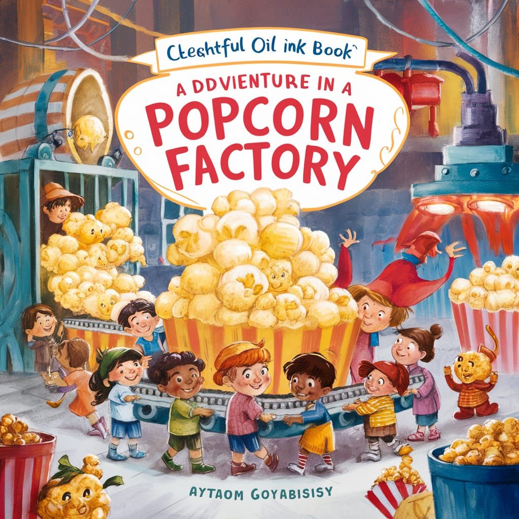 Create a Clean Oil Ink Illustration of a Children Book Cover...