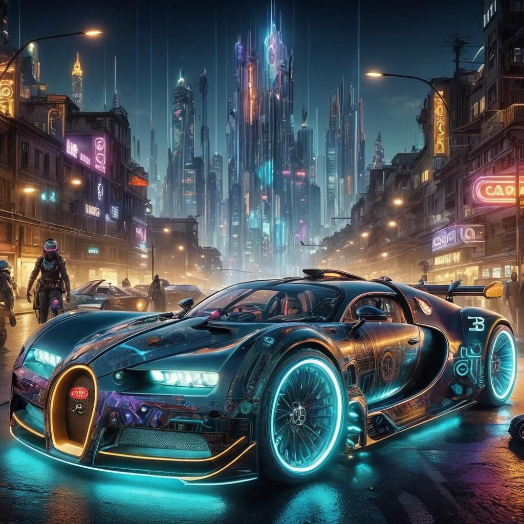 Bugatti 35B in Cyberpunk 2099 Style