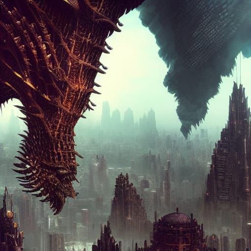 Epic Hive Cities in Digital Matte Painting