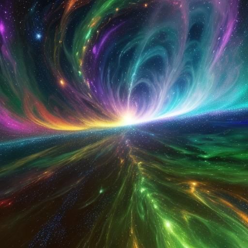Cosmic Vortex Masterpiece in Vibrant Oil Painting