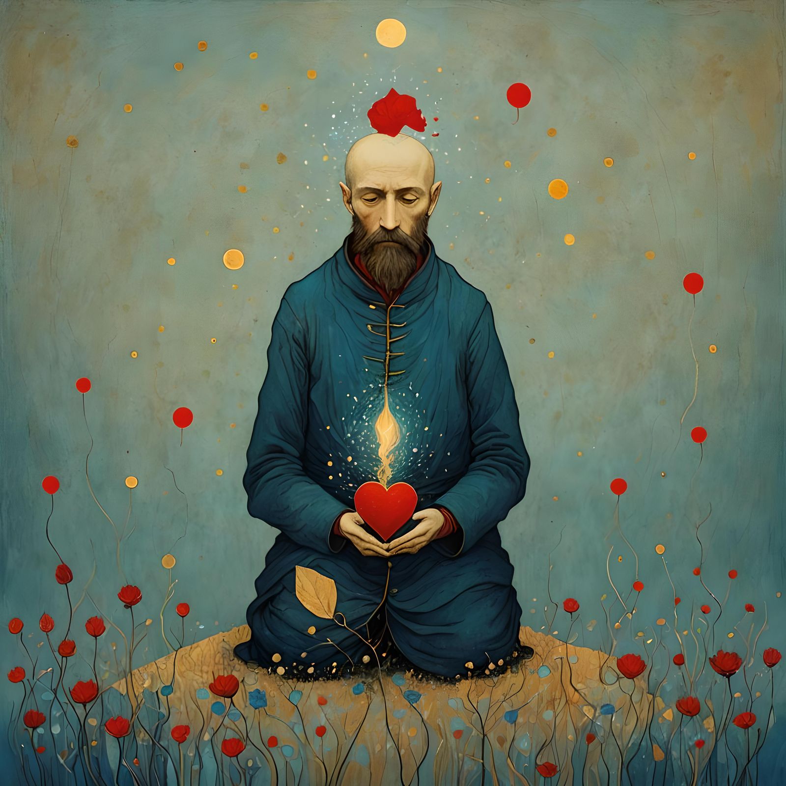 Spiritual Alchemist Portrait in Pastel Colors