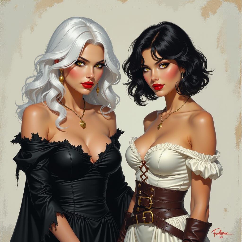 Jealous Goddess in the Style of Frank Frazetta