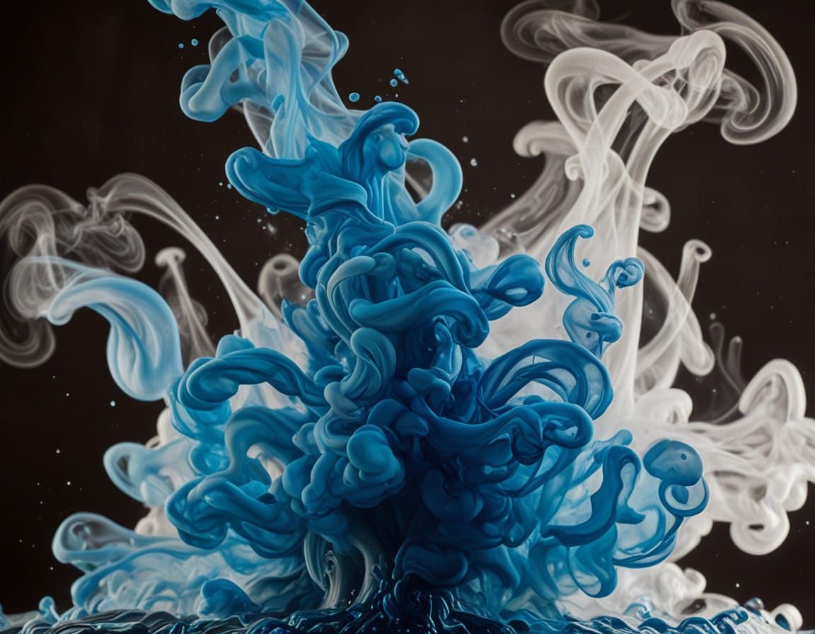 Vibrant Ink Whirls in Shimmering Water