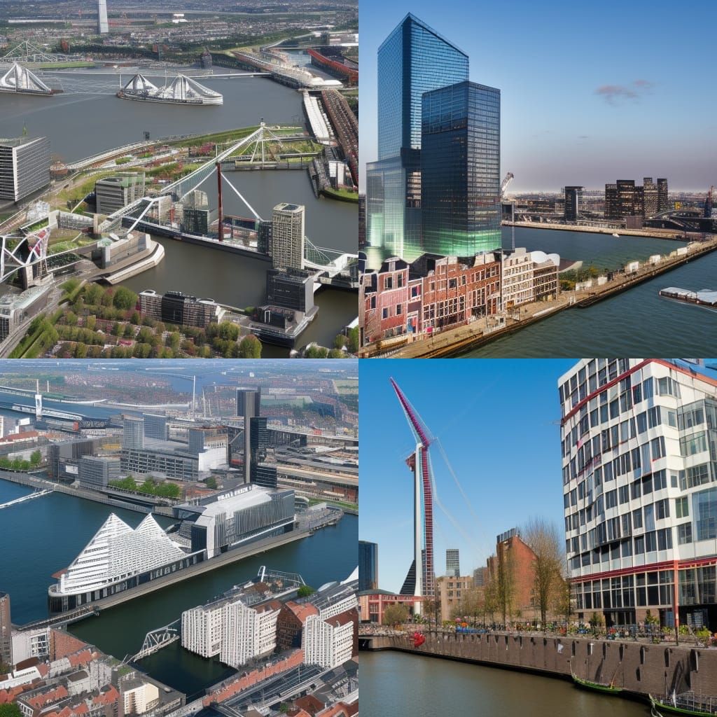 Rotterdam Cityscape Digital Rendering
