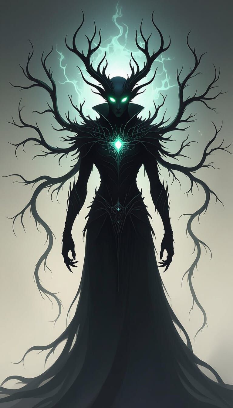 Shadowy Mythical Creature With Ethereal Tendrils