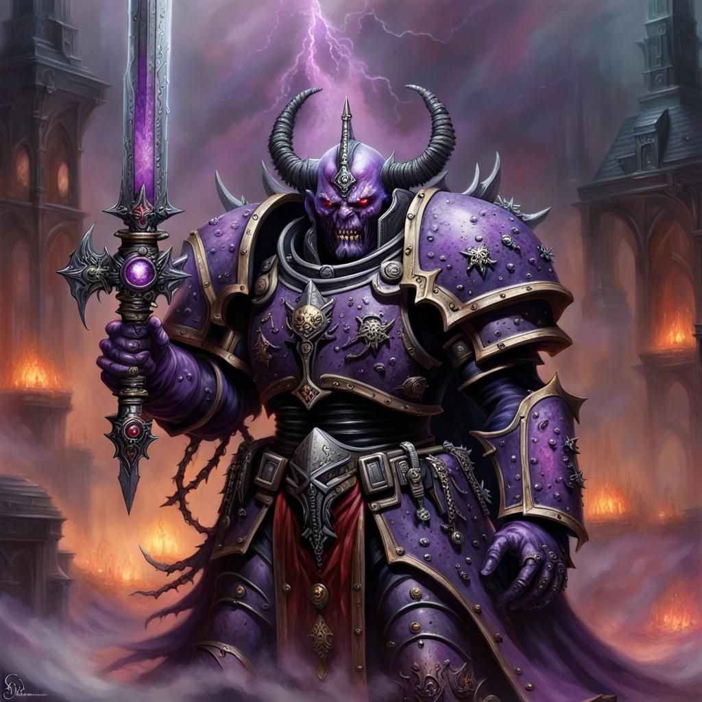 Demonic Blood Knight of Warhammer 40K